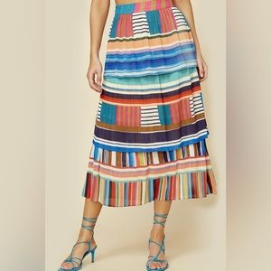 Farm Rio Blue Serape Maxi Skirt